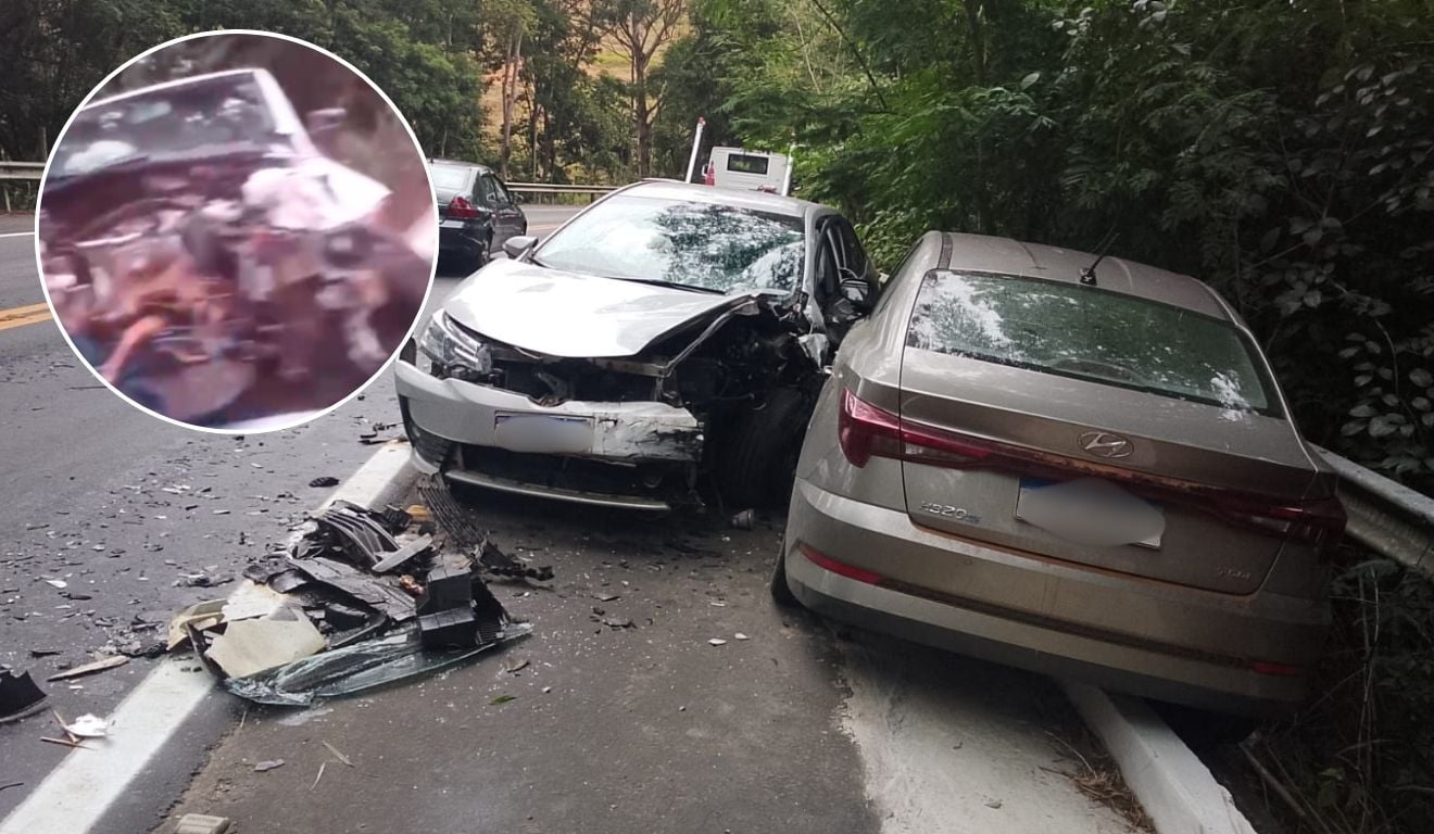 Acidente na Es-257: colisão entre três veículos arranca motor de carro na rota Aracruz-ibiraçu 1 Acidente na Es-257: colisão entre três veículos arranca motor de carro na rota Aracruz-ibiraçu