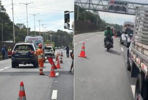 Motociclista morre na Rodovia do Contorno horas após engavetamento fatal de casal