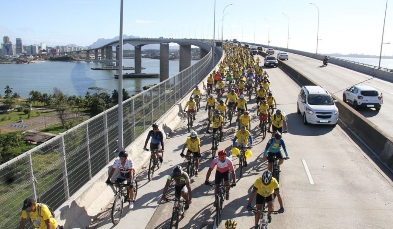 Pedalaço pela Paz: Terceira Ponte e Praia da Costa se unem em evento por uma cultura de não violência