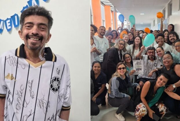 Emoção e futebol marcam alta de paciente do HEVV após transplante de coração