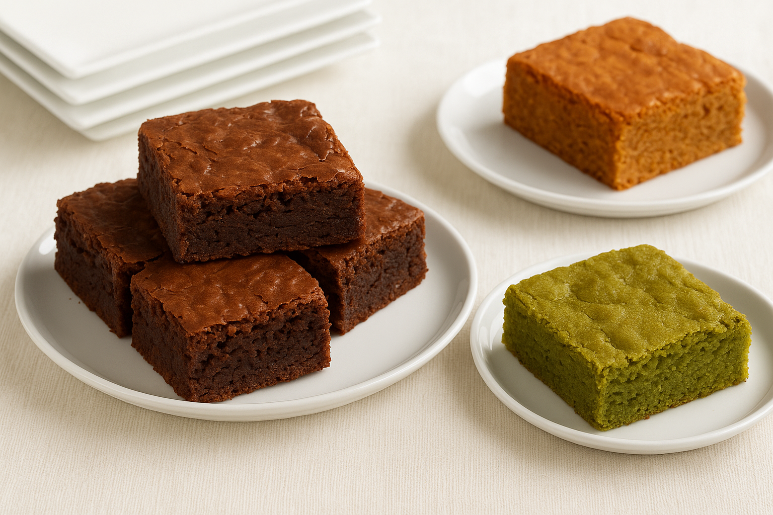 3 receitas de brownie para a sobremesa de domingo — clássico, matcha e vegano de laranja