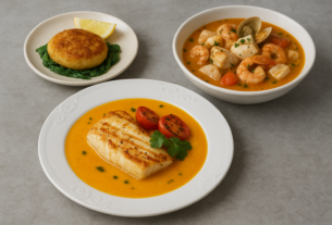 3 receitas leves com pescada-branca para um jantar saudável: grelhada, bolinho assado e com mariscos