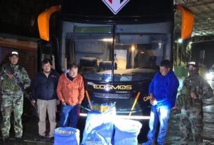 Ônibus que integraria transporte do São Paulo é apreendido em Cochabamba com 86,5 kg de maconha