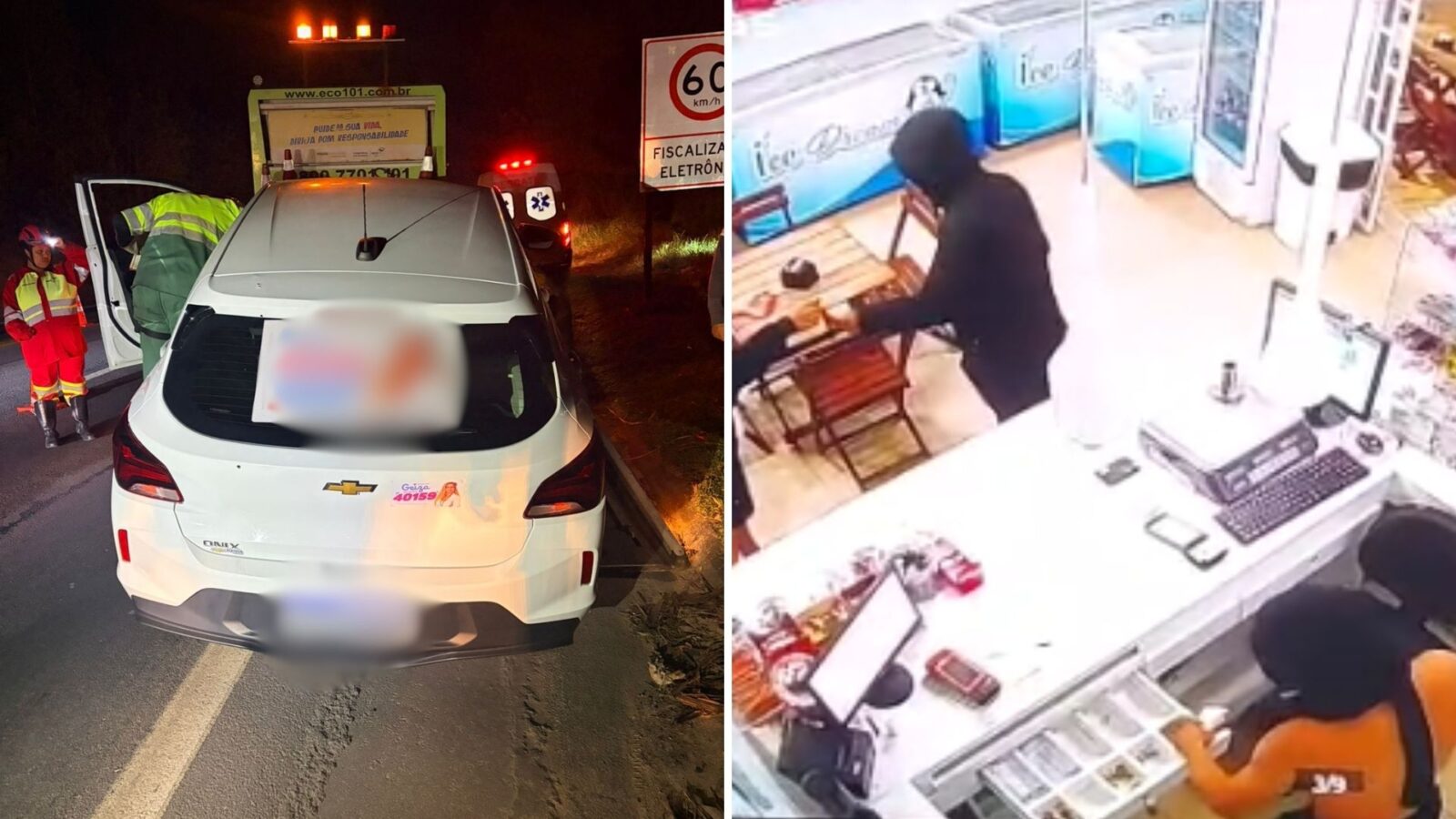 Assaltos entre Linhares e Sooretama terminam com homem preso e adolescente baleado
