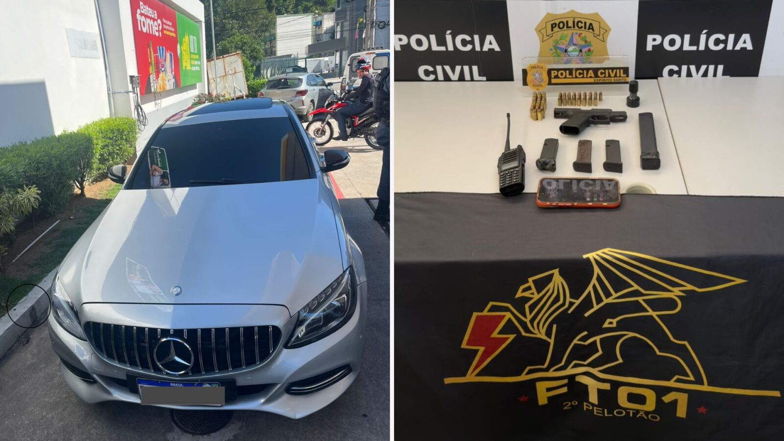 Apontado como chefe do tráfico no Morro da Garrafa é preso em Vitória dirigindo Mercedes