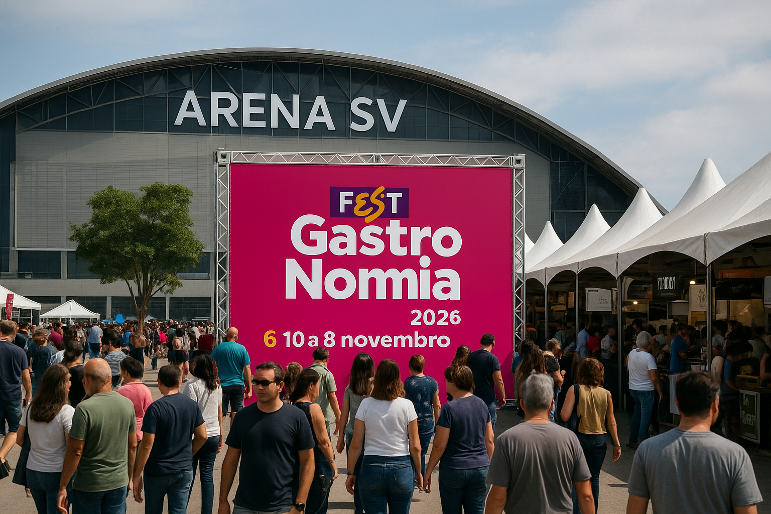 Fest Gastronomia 2026 será realizado de 6 a 8 de novembro na Arena SV com entrada gratuita