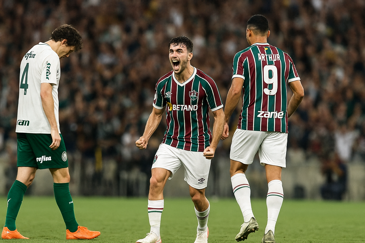 Fluminense encerra jejum e vira para 3 a 2 sobre Palmeiras no Maracanã pela 23ª rodada