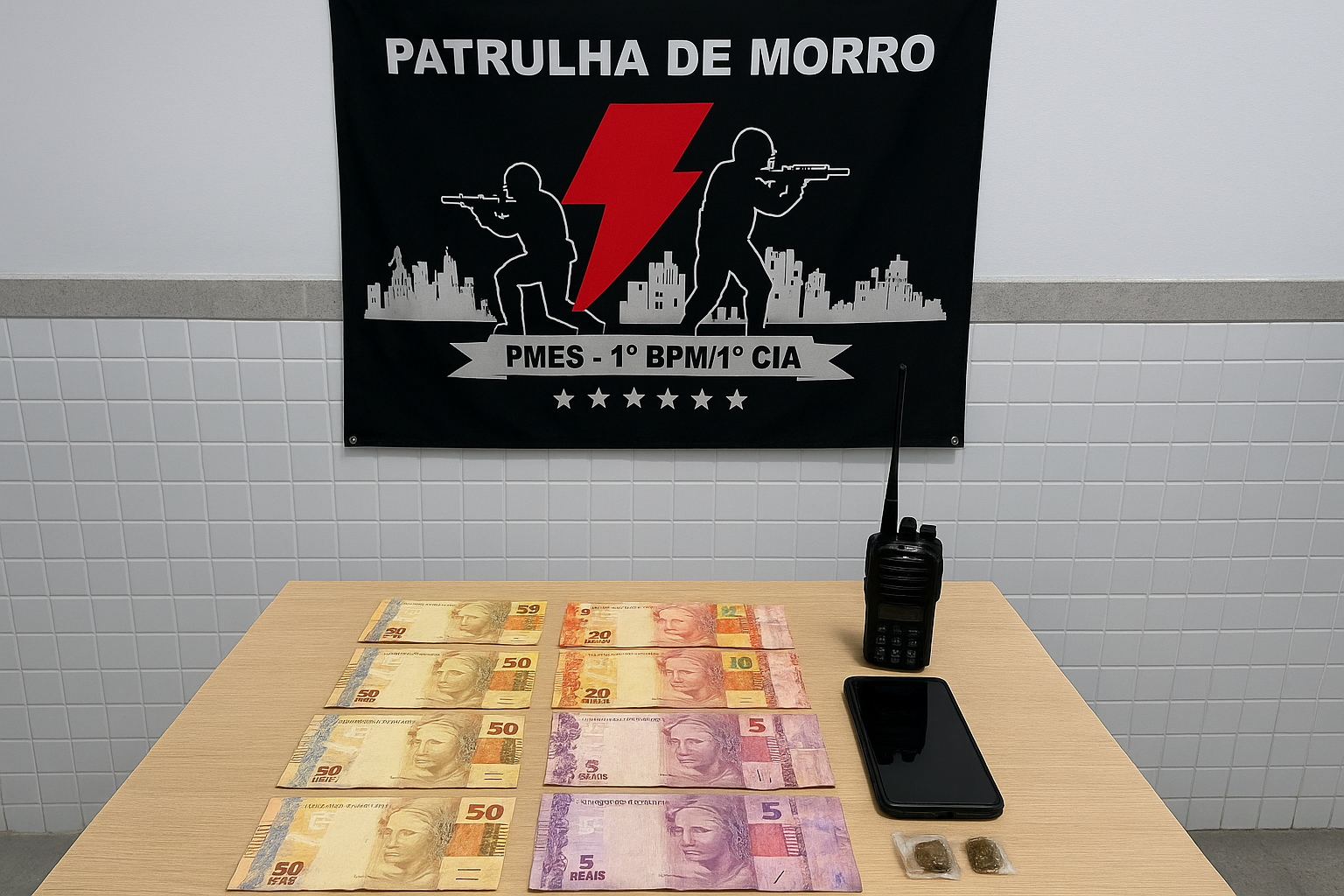 Gerente do tráfico no Forte São João é preso em Vitória; PM apreende rádio, drogas e R$590