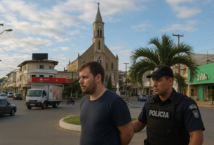 Homem de 31 anos é detido após entrar em escola de Muniz Freire com arma de festim
