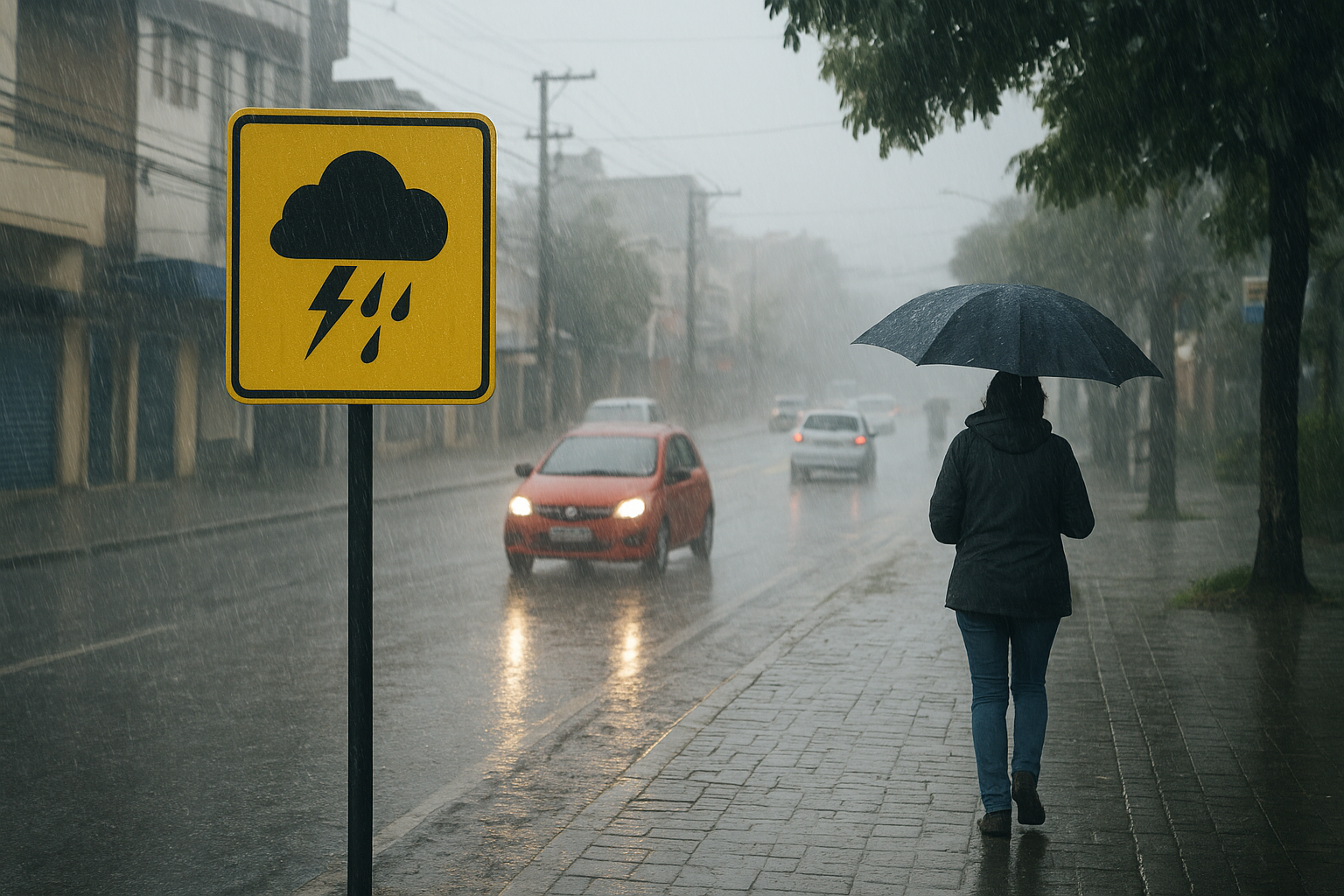 Inmet emite alerta amarelo para seis cidades do Sul do Espírito Santo por chuva, granizo e ventos (15/08/2026)
