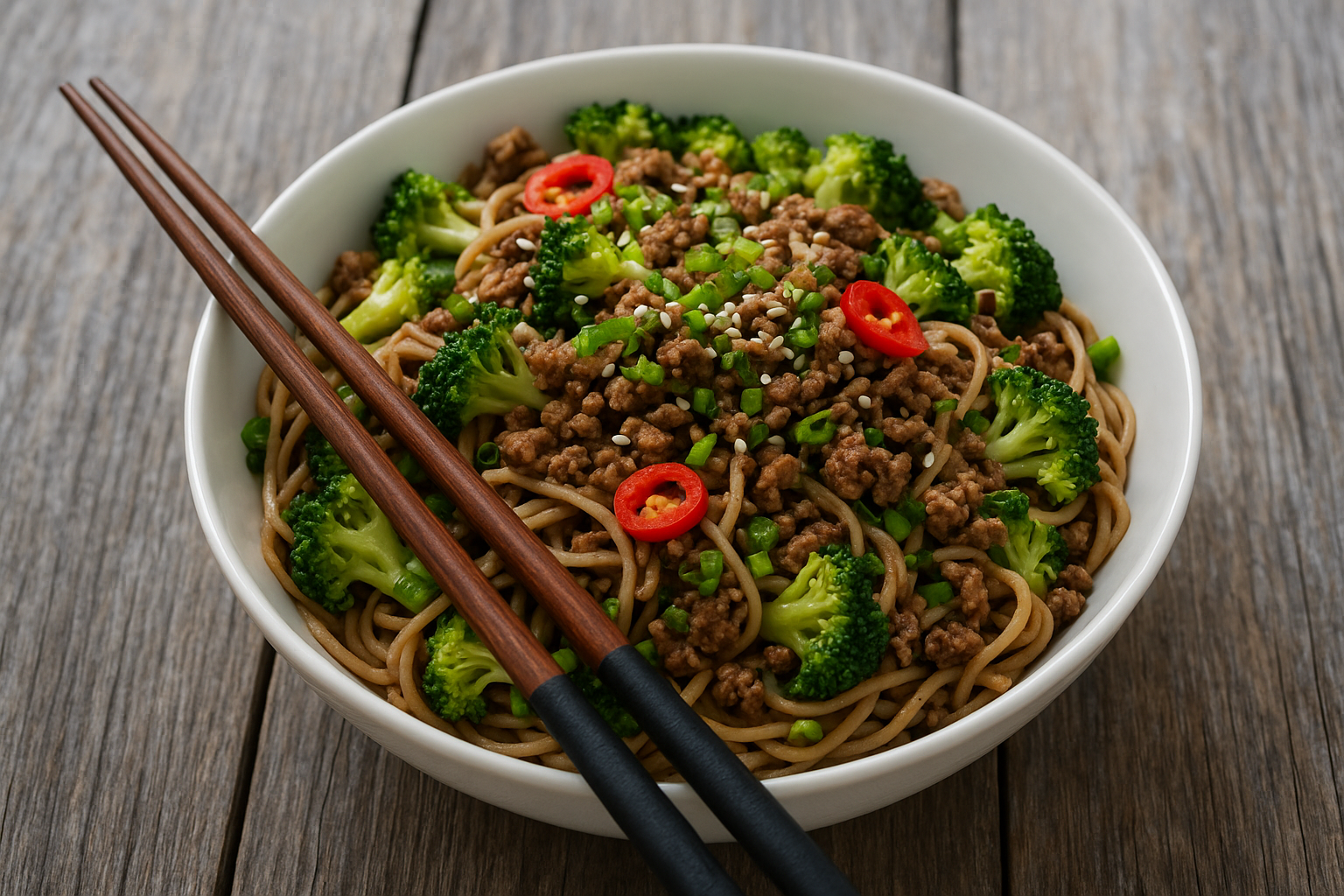 Macarrão integral com carne moída e brócolis: receita prática e nutritiva para o jantar