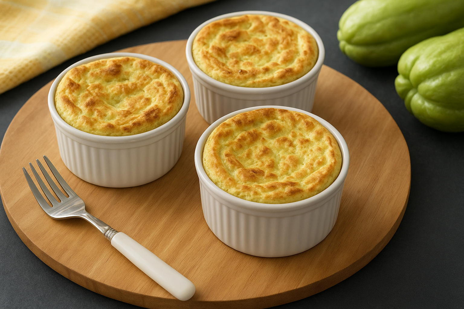 Suflê de chuchu: receita fácil e leve para 4 porções 1 Suflê de chuchu: receita fácil e leve para 4 porções