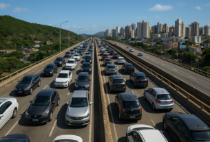 Trânsito na Terceira Ponte causa longas filas e retenção no sentido Vitória